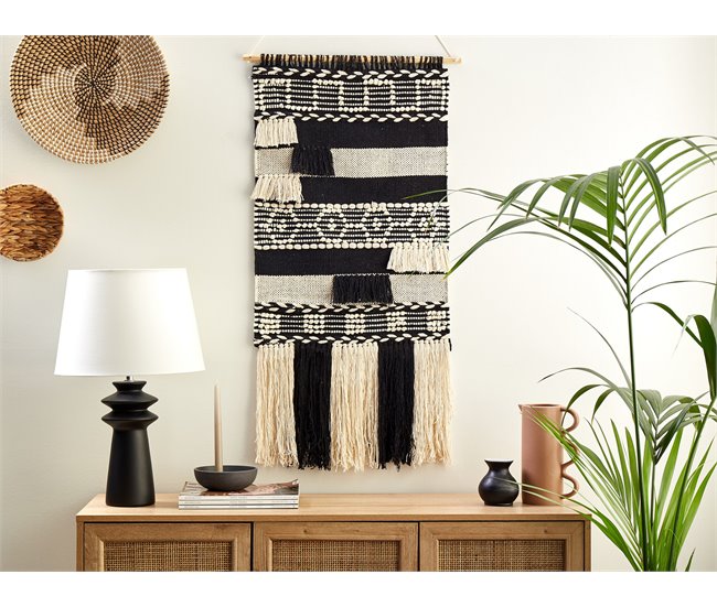Beliani Decoração de parede em tecido MURIDKE Bege