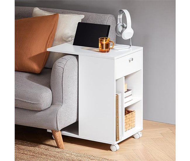 SoBuy Mesa lateral Mesa de centro FBT148-W PT Branco