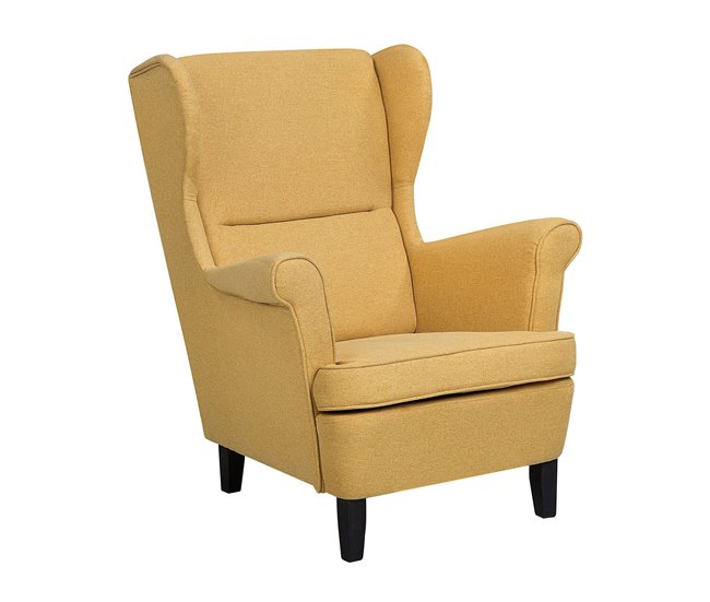 Beliani Poltrona com braços ABSON Amarelo