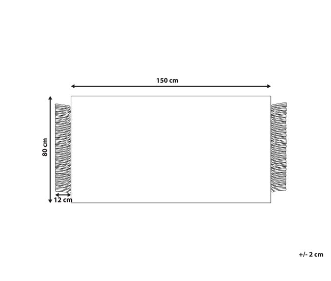 Beliani Pelos curtos TACETTIN 80x150 Branco/ Bege