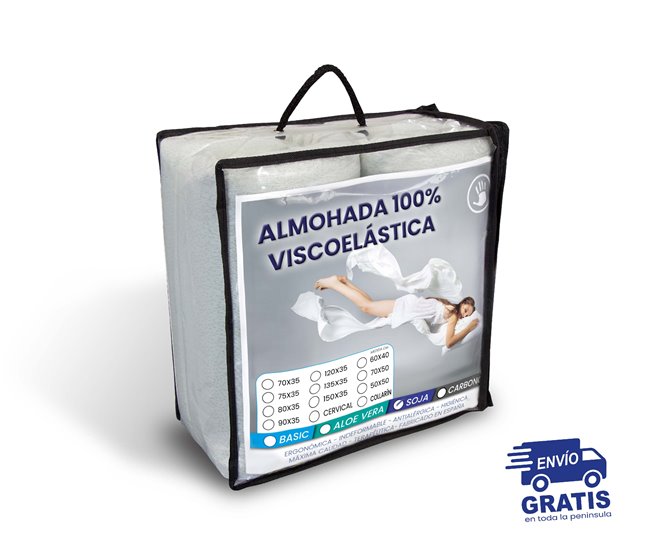  Conjunto de 2 almofadas Visco Soja da SonnoMattress Branco