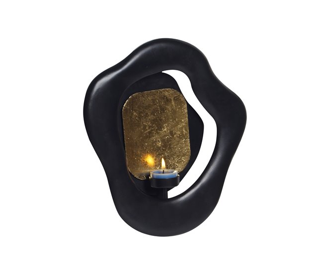 Castiçal decorativo de parede CARYA marca ECOANYA Preto