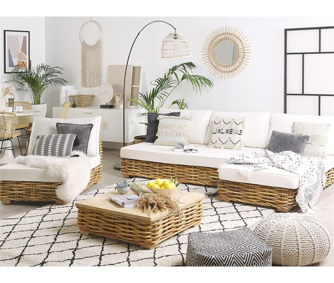 Beliani Conjunto lounge VARALLO Dourado