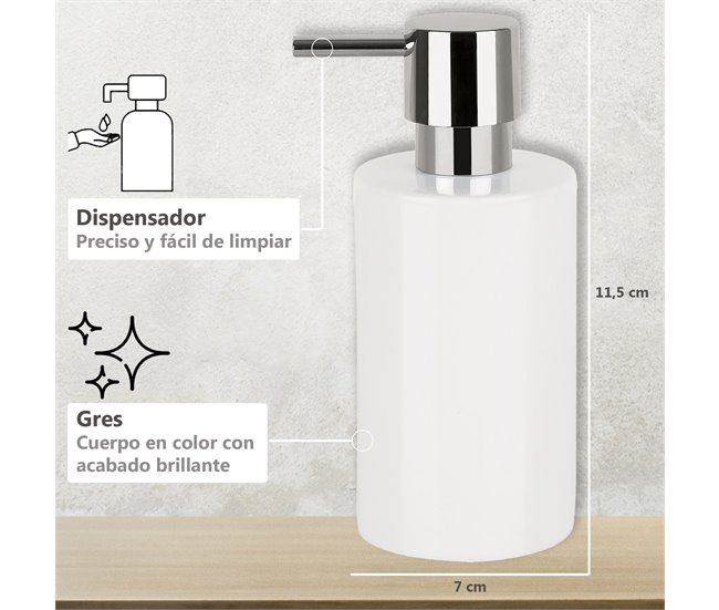 Dispensador de sabão líquido Spirella Branco