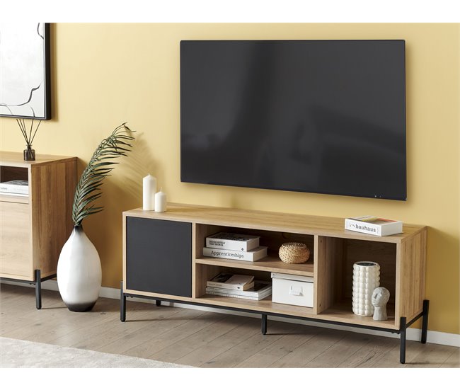 Beliani Mesa de TV MOINES Castanho
