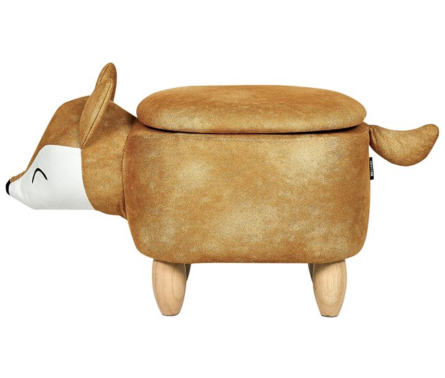 Beliani Puf animal FOX Laranja