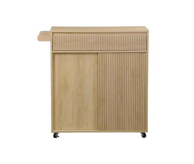 Balcão de cozinha LINEAR decoração em madeira 1 puxador 1 gaveta Madeira