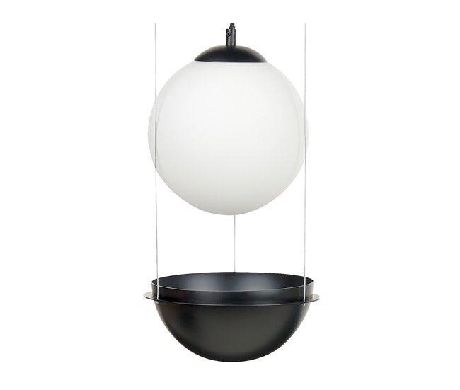 Beliani Candeeiro de tecto TOBINS Preto