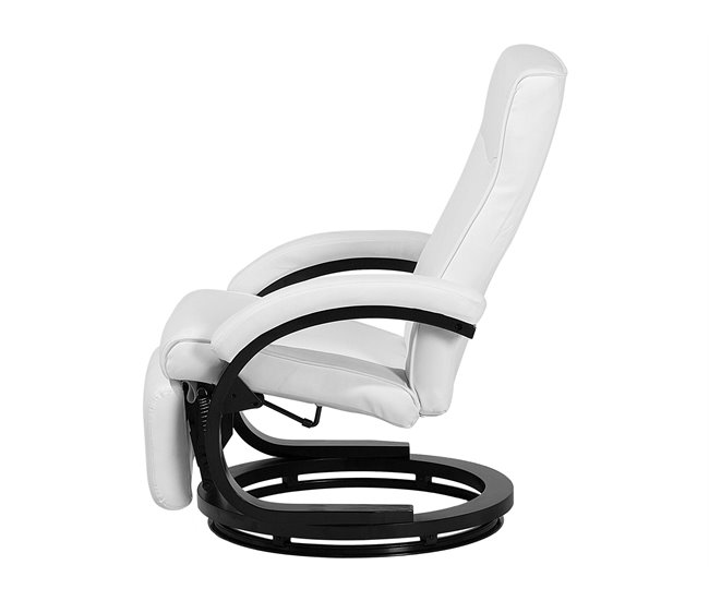 Beliani Sillón reclinable MIGHT Branco