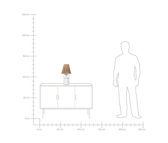 Beliani Candeeiro de mesa LARISSOS Branco