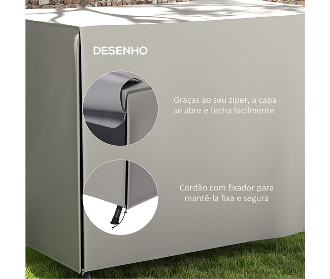 Capa para Móveis de Jardim Tecido Oxford Outsunny Cinza