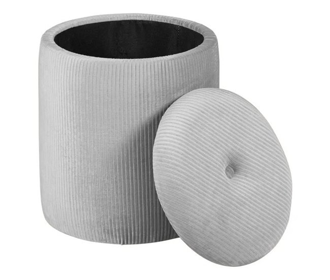 Puff redondo STYLE 40x35cm cor cinza  Cinza