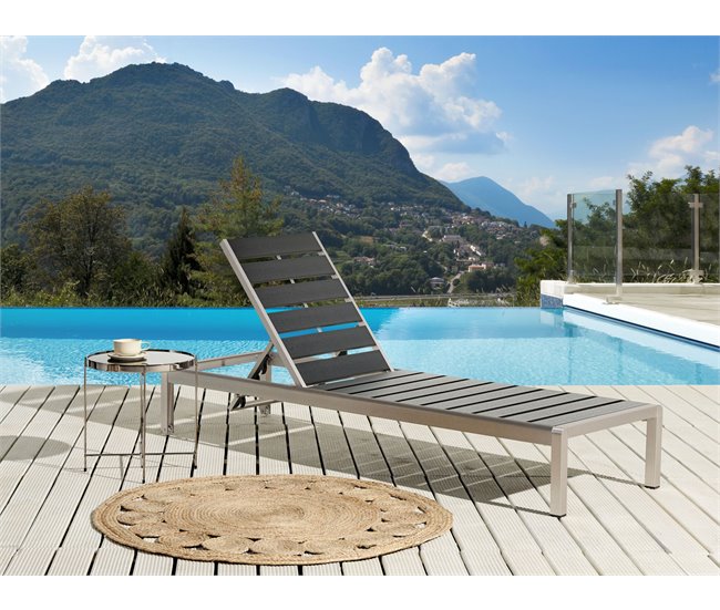 Beliani Cadeira lounge/relax NARDO Branco/ Bege