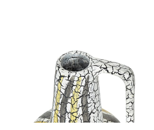 Beliani Jarrón decorativo MALAKKA Branco/ Bege
