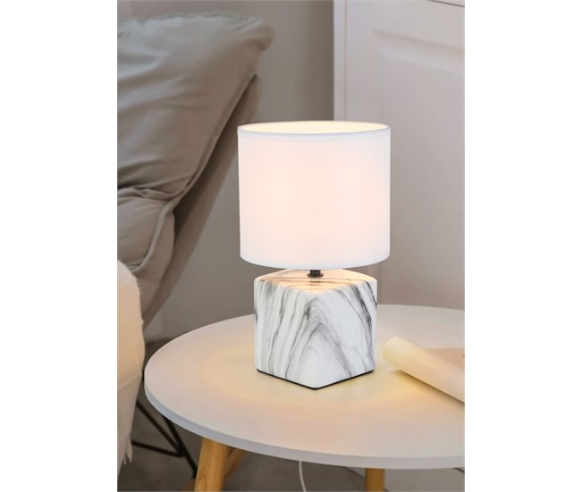Candeeiro de mesa NORA 1 luz 40W 30,5x18,5cm marca CONFORAMA Branco