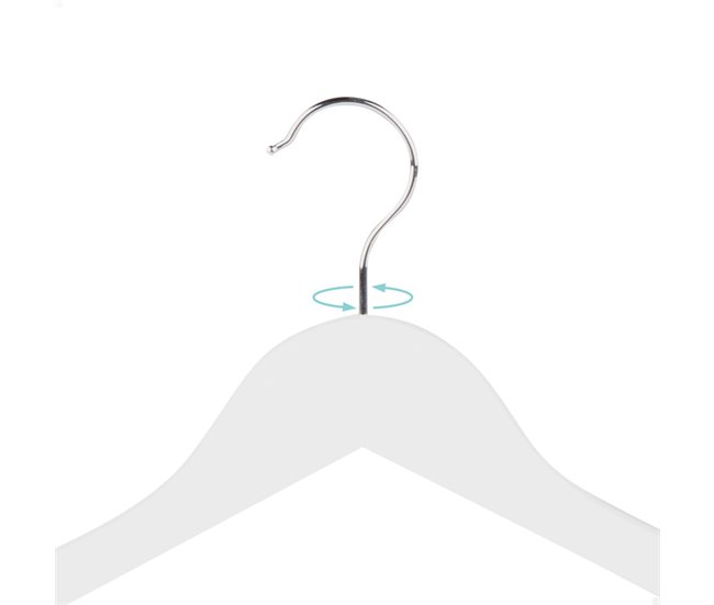 Max Home Pack de 10 cabides de madeira Branco