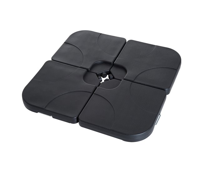 Base para Chapéu de Sol de 4 Peças HDPE Outsunny 50x50 Preto