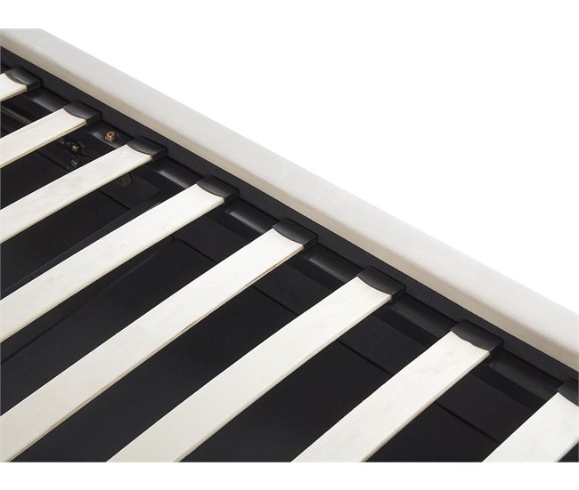 Beliani Cama com estrado Veludo BATILLY Bege