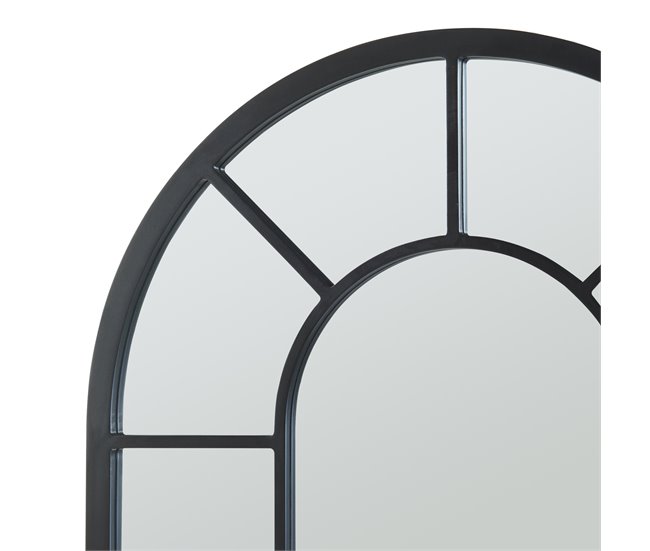 [en.casa] Espelho de parede Enonkoski janela arqueada MDF Preto