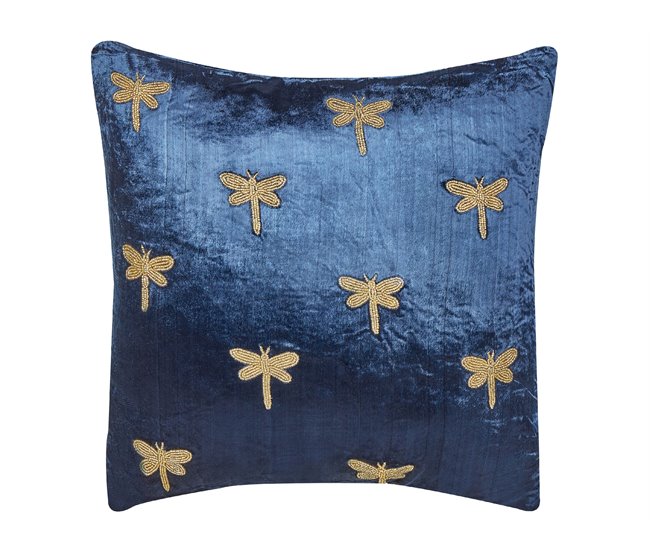 Beliani Almofada decorativa BLUESTEM 45x45 Azul Marino