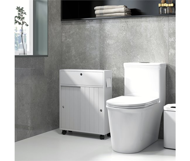 Armário Auxiliar Casa de Banho MDF kleankin, casa - casa de banho Branco