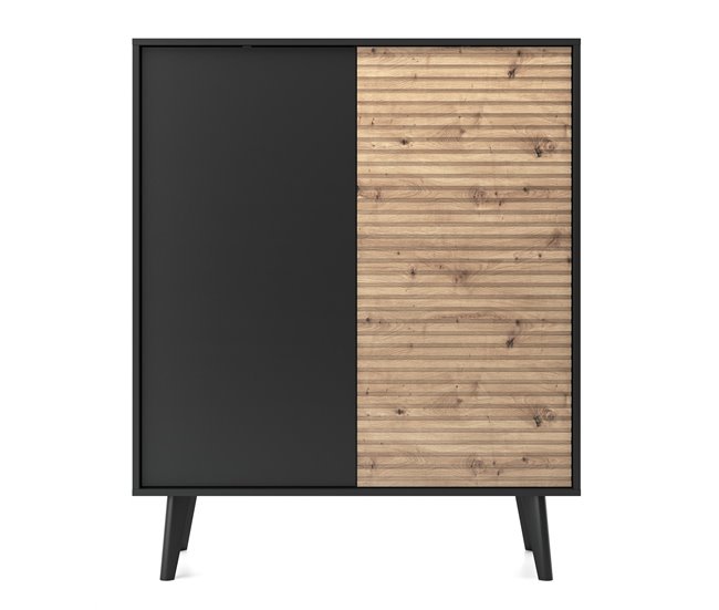 APARADOR WILLOW 104 Preto/ Creme