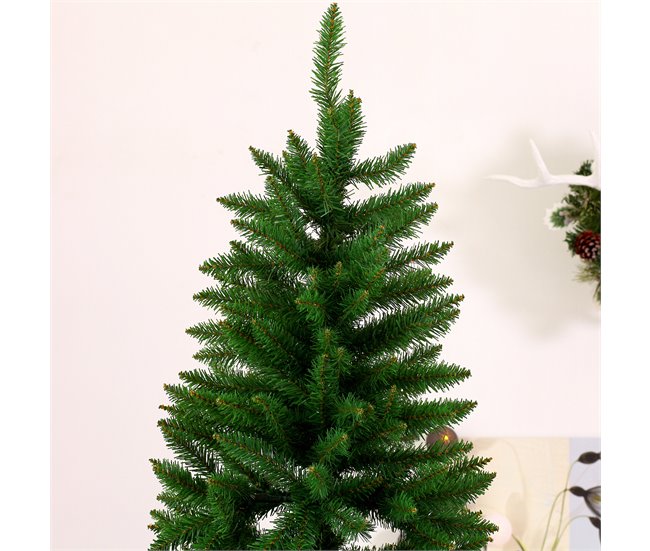 Árvore de Natal PVC e Aço HOMCOM, casa - natal Verde
