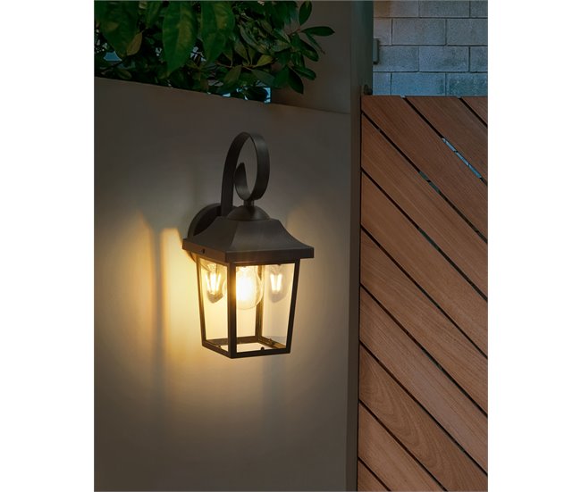 Beliani Iluminação de parede para exterior TANGON Preto