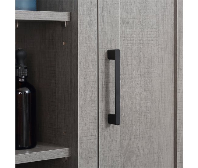 Armário Casa de Banho de Parede Melamina de Madeira kleankin 48 Cinza