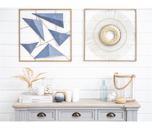 Beliani Decoração de parede ZINC Azul