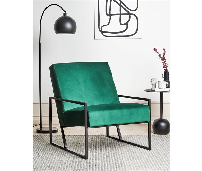 Beliani Poltrona DELARY Azul/ Verde