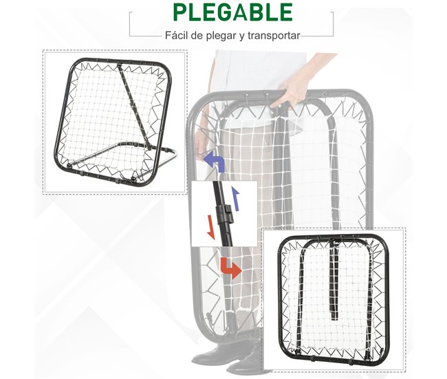 Rede de Rebote PE, Metal HOMCOM Branco