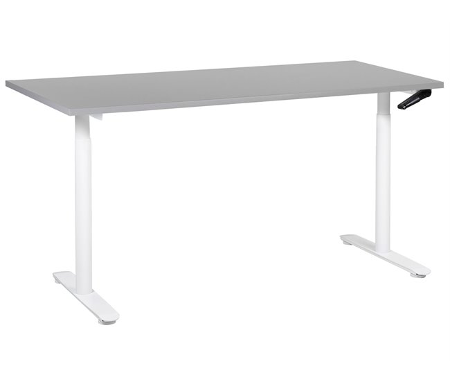 Beliani Secretária ajustável DESTIN IV 160x72 Branco