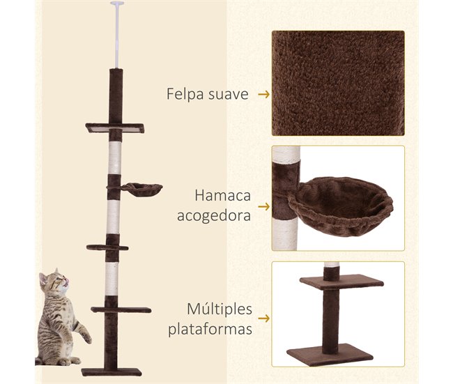 Árvore Arranhadora para Gatos Castanho