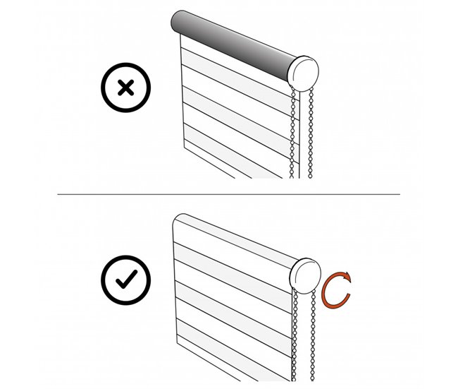 Estores Noite e Dia, estore de rolo duplo tecido Cru