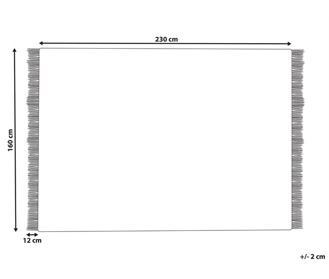 Beliani Entrelaçado TEKELER 160x230 Cinza Claro