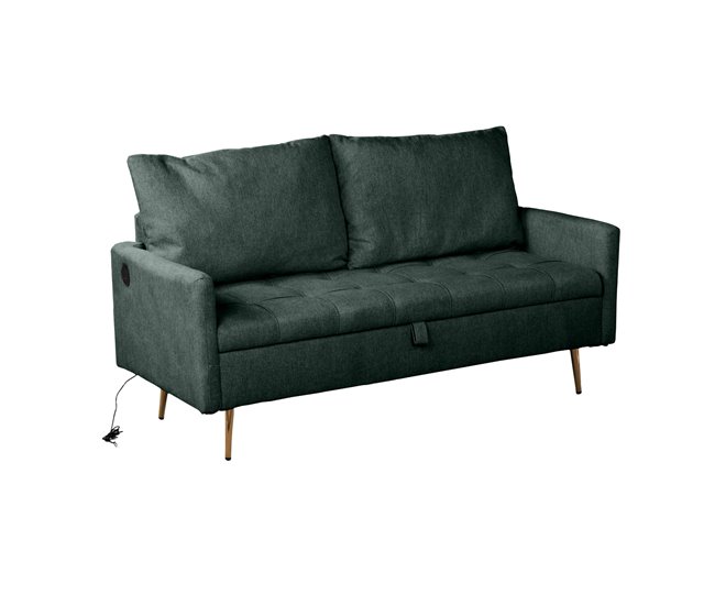 Meubles cosy sofá com arrumação e carregador usb