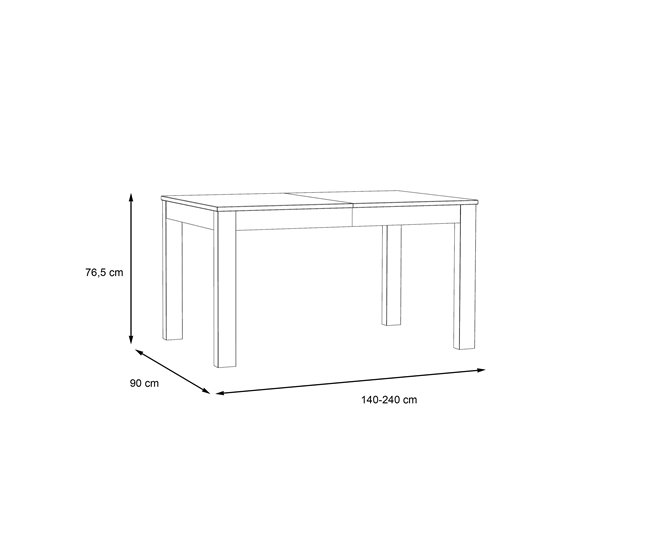 Mesa de jantar extensível MONTREAL branco Branco Brillo