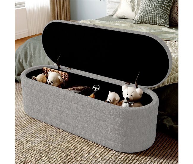 Bancos estofados 120x40 Cinza