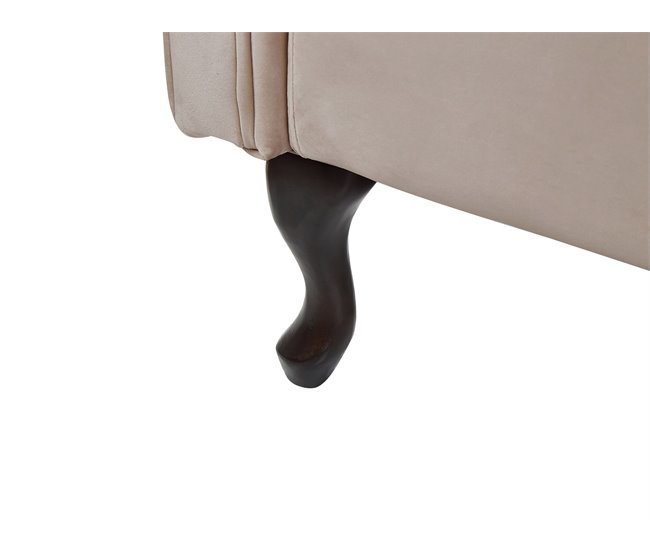 Beliani Chaise longue versão à esquerda Veludo LATTES Azul/ Verde