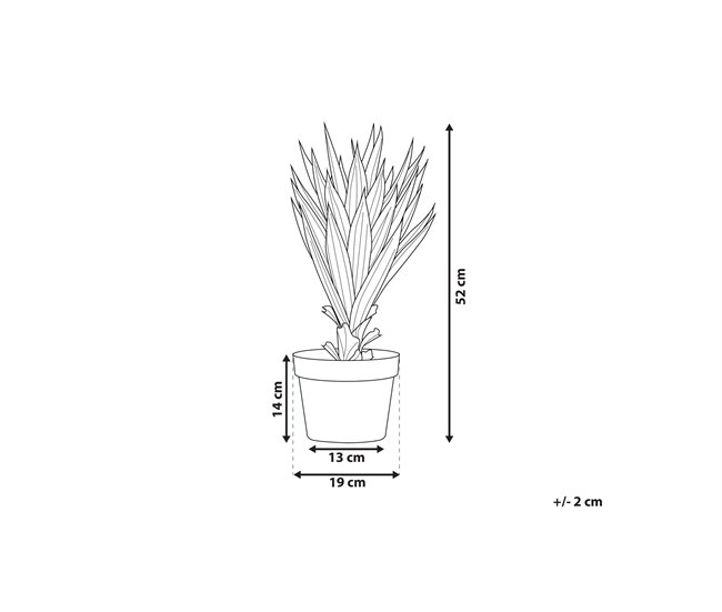 Beliani Planta artificial YUCCA Verde