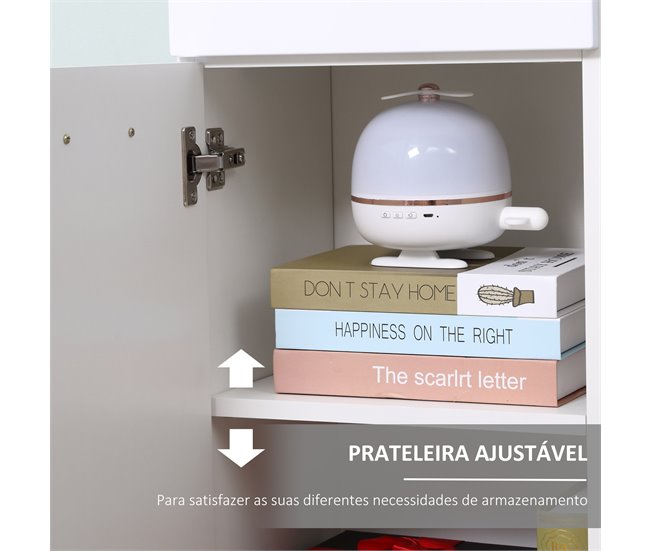 Armário Casa de Banho Melamina de Madeira kleankin 35 Branco