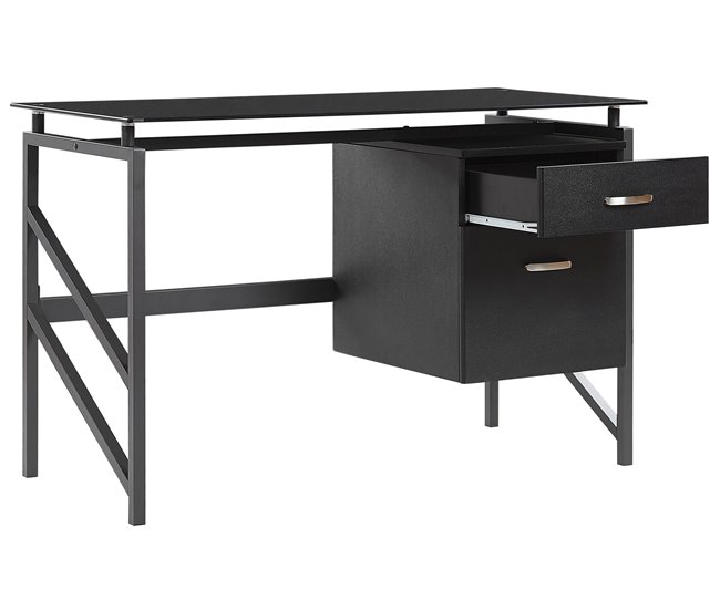 Beliani Secretária MORITON 117x57 Preto