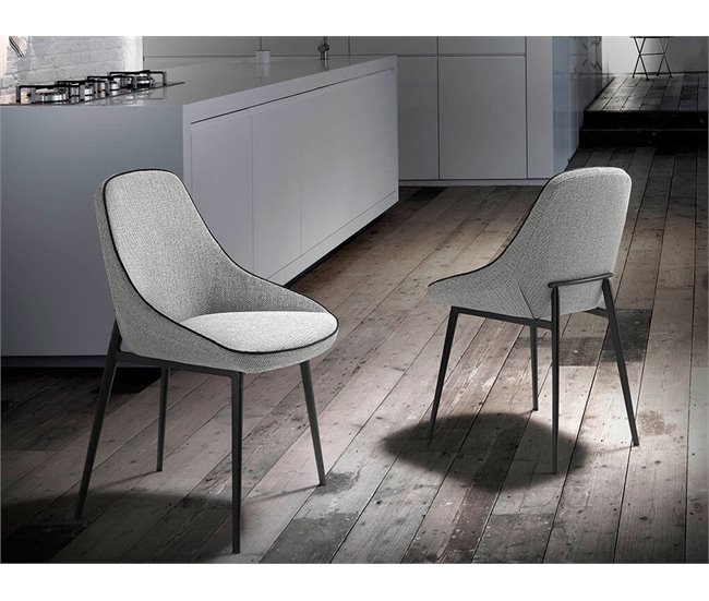 ANGEL CERDA Cadeira em tecido cinzento Cinza