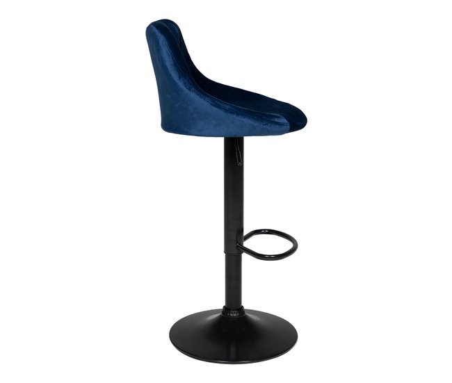 Conjunto de 2 bancos de bar em veludo ROBIN Azul