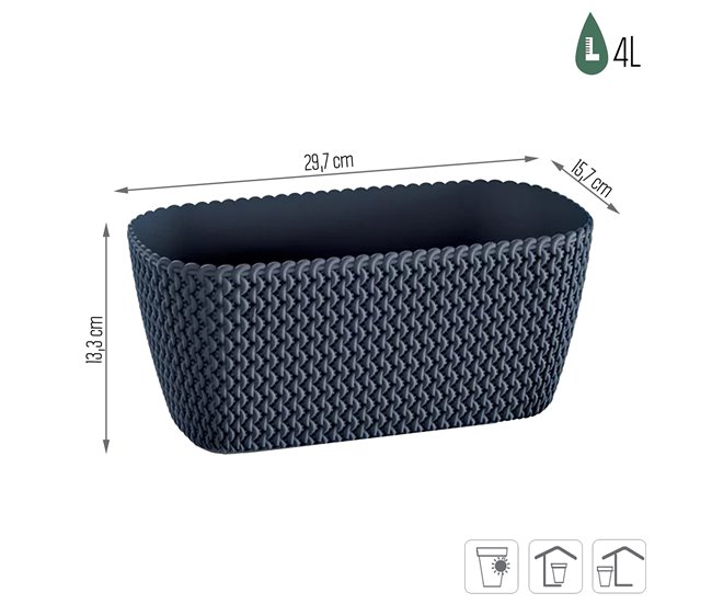 Varanda Jardinera Splofy Case 4L Antracite