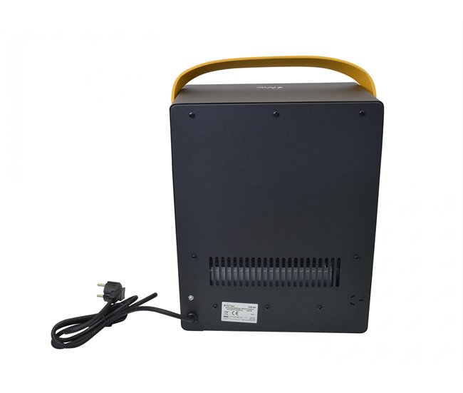 Lareira eléctrica portátil em aço com pernas Preto