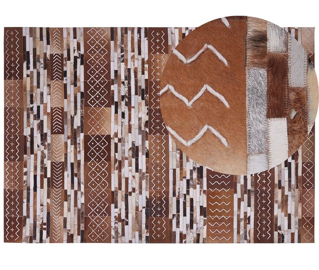 Beliani Pelos curtos HEREKLI 160x230 Castanho Claro