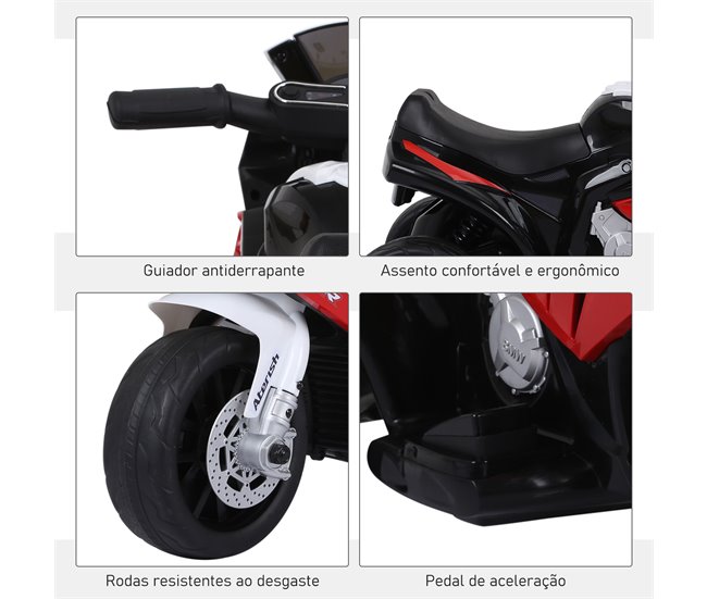 Mota Elétrica para Crianças Metal e PP HOMCOM Preto