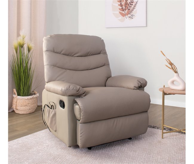 Poltrona relax motorizada com massagem ROMA Areia